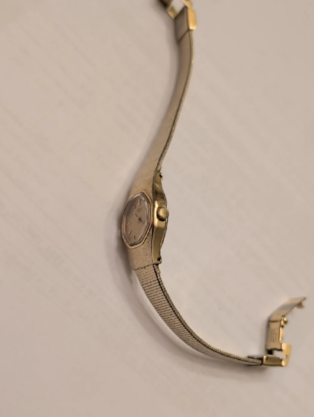 Seiko Gold Tone Ladies Watch with Octagonal Bezel